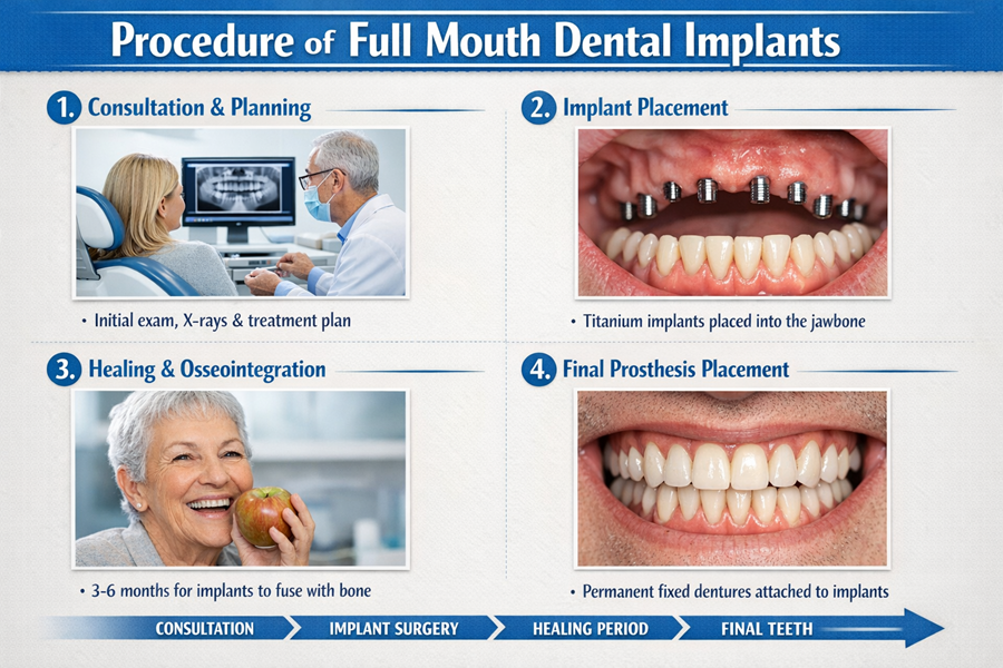 Full Mouth Dental Implants flow